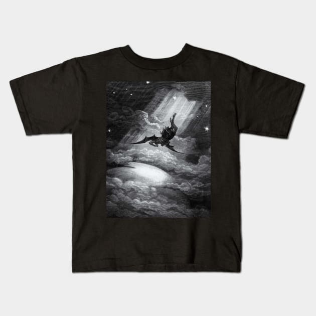 Fall of Satan by Gustav Doré Kids T-Shirt by HipHopTees